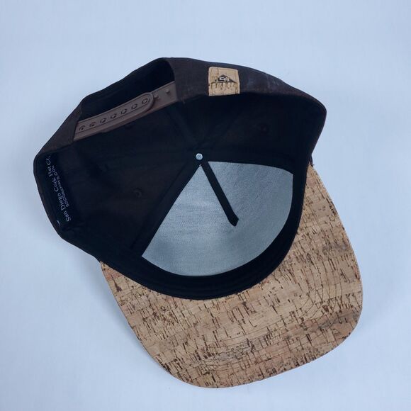 Cork Bill Trucker Hat Snapback Adjustable Cap Excellent Cond Brown - Picture 6 of 10